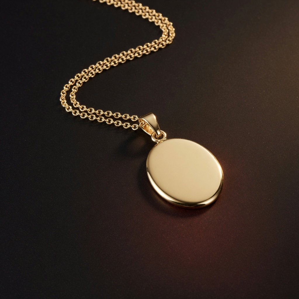 A plain gold pendant
